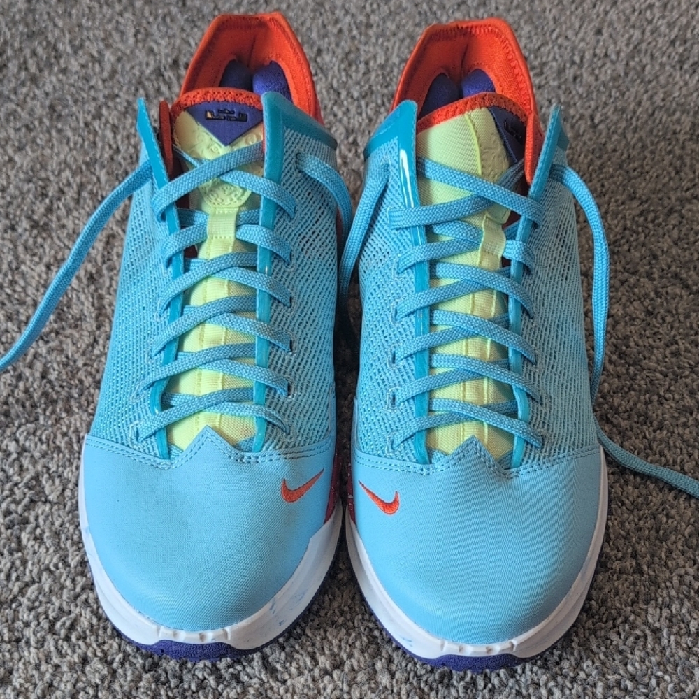 Nike Blue and Orange Athletic Shoes